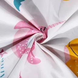 FABINALIV Pink & Blue Cartoon Characters 300 TC King Bedsheet with 2 Pillow Covers image 4