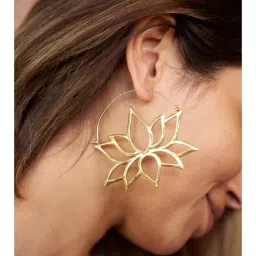 SOUL WORKS Padma Gold Baali Drop Earrings-image-41