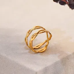 SWASHAA 18KT Gold-Plated Ayla Finger Ring image 1