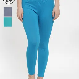 GRACIT Women Cotton Ankle Length Leggings Pack Of 3-picture-17