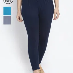 Jinfo Women Cotton Ankle Length Leggings Pack of 3-image-52