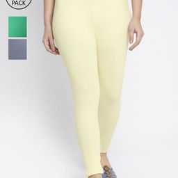 GRACIT Women Pack Of 3 Solid Ankle-Length Leggings-picture-15