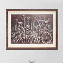 SHREE KALA HOME DECOR Pharohs Of The Mystic Egypt Foil Embossed Wall Painting-picture-30