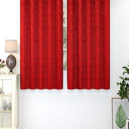 Aura Maroon 2 Pieces Room Darkening Window Curtain-picture-6