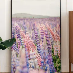 INDIAN CLASSIC ART Blue & Peach-Color Printed Framed Wall Art-image-49