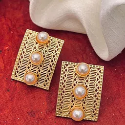 Anouk Orange Gold-Plated Classic Studs Earrings-picture-39