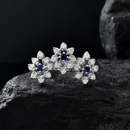 Voylla Silver-Plated CZ Studded Finger Ring image 1