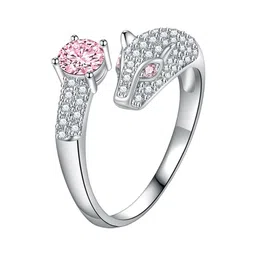 Designs & You Silver-Plated CZ-Studded Finger Ring image 2
