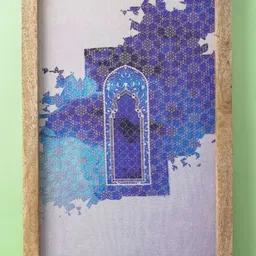The Decor Mart Blue Moroccon Style Canvas Paining Framed Wall Art-image-98