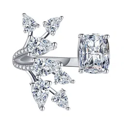 Designs & You Silver-Plated CZ Studded Finger Ring image 3