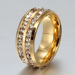 Fashion Frill Gold-Plated AD Studded Finger Ring image 3