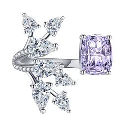 Designs & You Silver-plated CZ Studded Crushed Ice-Cut Ring image 3