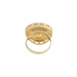 TEEJH Sadha Gold-Plated Stone Studded Finger Ring image 3