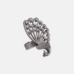 ATIBELLE Silver Plated German Silver Finger Ring image 3