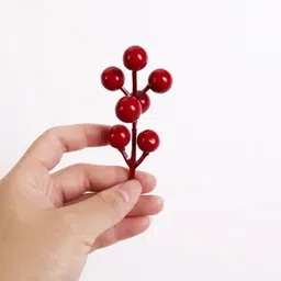 ascension Red Berry Fruit Bunch for Christmas/Xmas Tree Decoration Wreath Making DIY Carft Hanging Ornaments Pack of 10 image 5