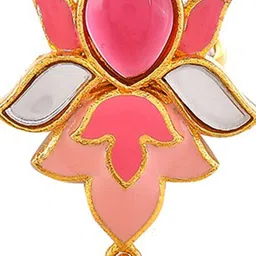 Voylla Gold-Plated & Stone-Studded Enamelled Finger Ring image 5