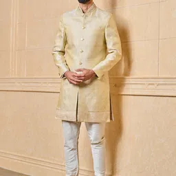 Tasva Woven Design Sherwani Set image 4