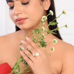 Voylla Gold-Plated CZ-Studded Finger Ring image 5