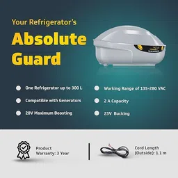 v-guard VG 100 for Refrigerator up to 600L (135V To 280V) Voltage Stabilizer image 2