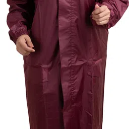 wet off hood Solid Women Raincoat image 1