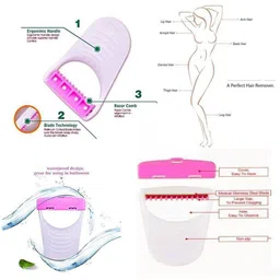 max Shaving Razor for women Stainless steel Platinum coated (set of 6 pcs x 2), Women image 4