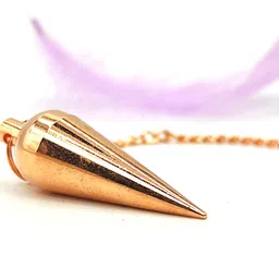 plus value Copper Plated Dowsing Pendulum for Professional Dowsers & Dowsing Tool - Free Dowsing Chart & Small Jute Bag Decorative Showpiece - 4 cm image 3