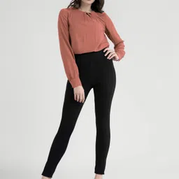 mirana Casual Regular Sleeves Solid Women Pink Top image 5