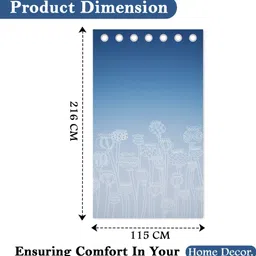 kuber industries 217 cm (7 ft) Door Polyester Semi Transparent Curtain (Pack Of 2) image 3