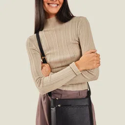 Accessorize London Solid Sling Bag image 1