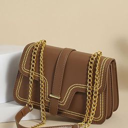 Styli Embellished Sling Bag with Chain-picture-8