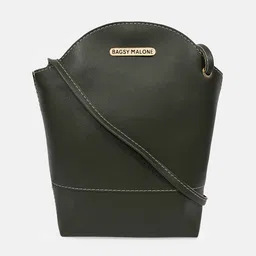 Bagsy Malone Green PU Structured Sling Bag-image-28