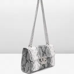 Lino Perros Snake Skin Textured Structured Sling Bag image 2