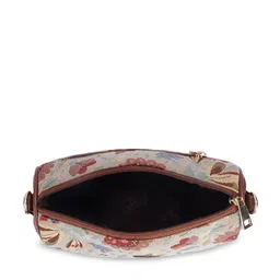THE CLOWNFISH Floral Printed Structured Sling Bag image 4