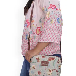 THE CLOWNFISH Floral Printed Cotton Sling Bag Handbags image 5