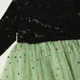 Bella Moda Girls Embellished Net Fit & Flare Dress image 4