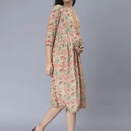 Cot'N Soft Floral Printed Fit & Flare Maternity Dress image 2