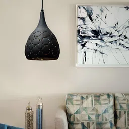 BrightLyt Black Textured Aluminium Ceiling Lamp image 2