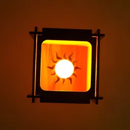 US DZIRE Brown Textured Traditional Ceiling Lamp image 2