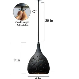 BrightLyt Black Textured Aluminium Ceiling Lamp image 4