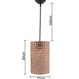 Homesake Copper-Toned Textured Handcrafted Hanging Light image 2