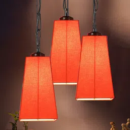 Devansh Orange Solid Bell Shaped Traditional Hanging Ceiling Lamp image 2