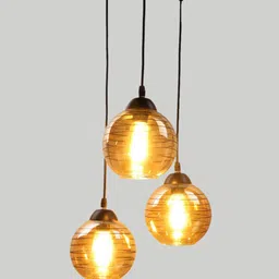 foziq Black Solid Spherical Ceiling Lamp image 2