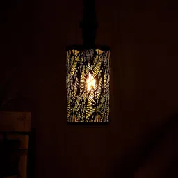 MFD HOME FURNISHING Black Textured Ceiling Lamps image 4