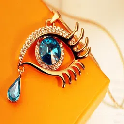 UNIVERSITY TRENDZ Gold-Plated Evil-Eye Pendant With Chain image 4