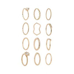 Accessorize Set of 12 Crystal Rings image 4