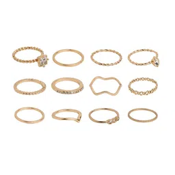 Accessorize Set of 12 Crystal Rings image 5