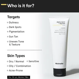 Minimalist 7% ALA & AHA Brightening Face Wash with Vitamin B5 - 100 ml image 2