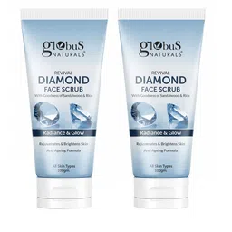 Globus naturals Set Of 2 Revival Diamond Face Scrub For Radiance & Glow - 100 gm Each image 2