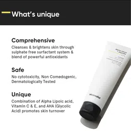 Minimalist 7% ALA & AHA Brightening Face Wash with Vitamin B5 - 100 ml image 5