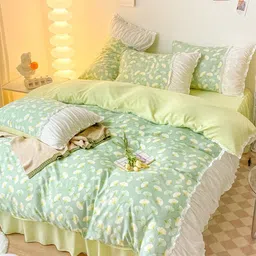 JC HOME Floral Printed Cotton Double Queen Bedding Set-picture-32